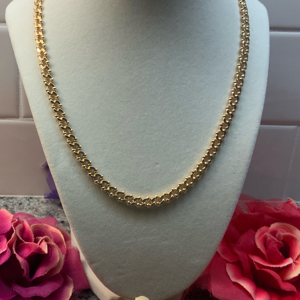 Nordstrom Polished 14k Gold plated Curb Chain Necklace